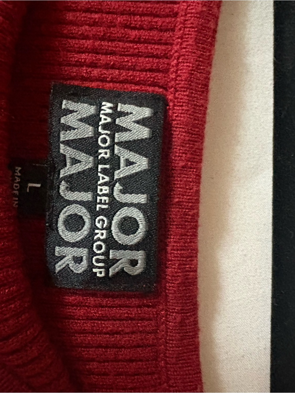 MAJOR Red Ribbed Sweater - MAJOR Label Group